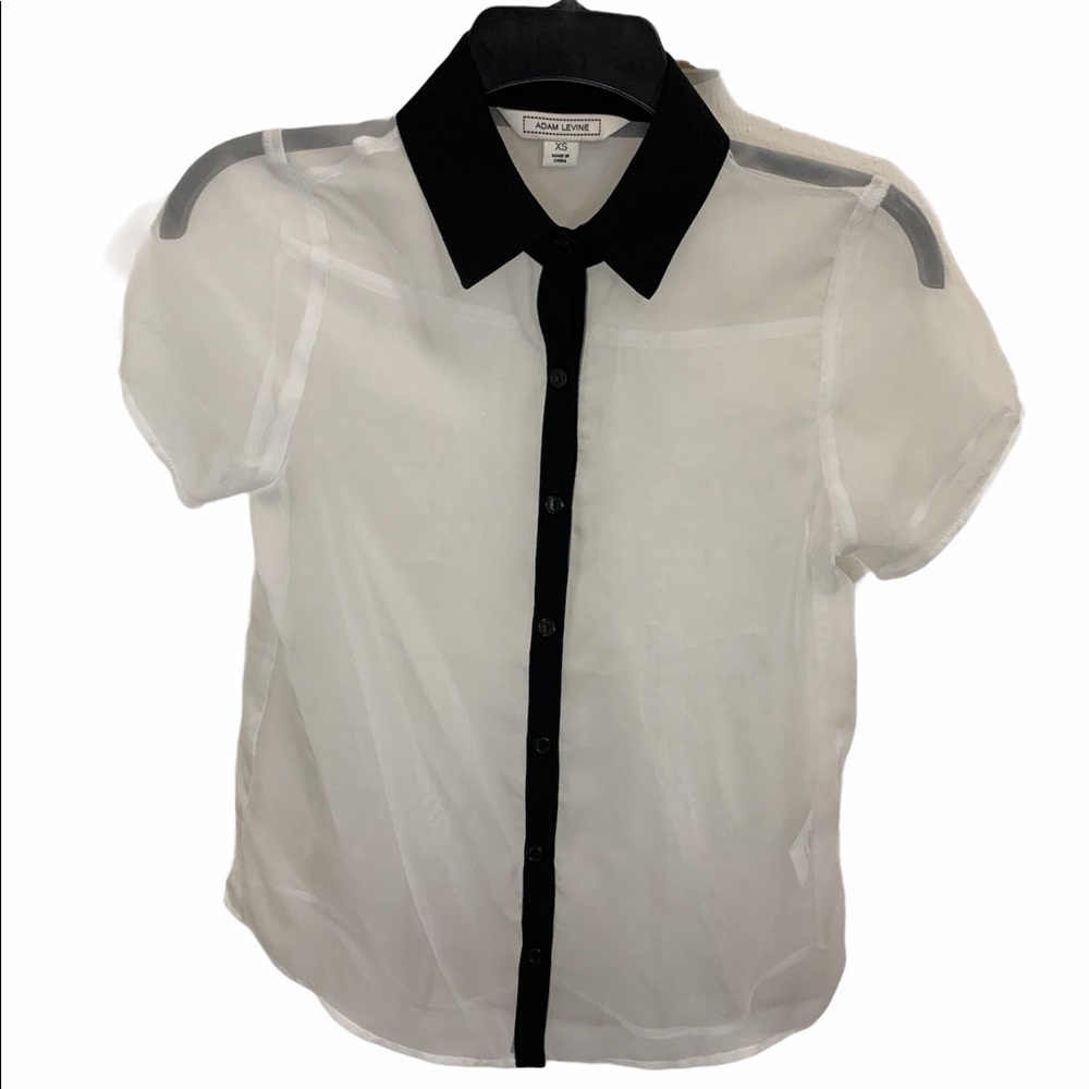 Adam Levine Women’s Button Down Sheer Blouse XS